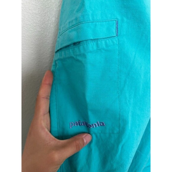 Patagonia Women's Venga Rock Pants Straight Leg Full Length Climbing Teal Size 8 - Picture 4 of 8